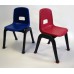 D130 Set of 2 Stackable School Chairs, 12in. High Blue & Red