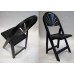 STOCK OF 80 BLACK FAN resin folding chairs - Older Style