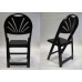 STOCK OF 80 BLACK FAN resin folding chairs - Older Style